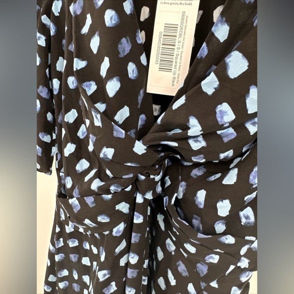 Amour Vert Joselle Squared Up Black Washable Silk Dress Size Small - Picture 3 of 6